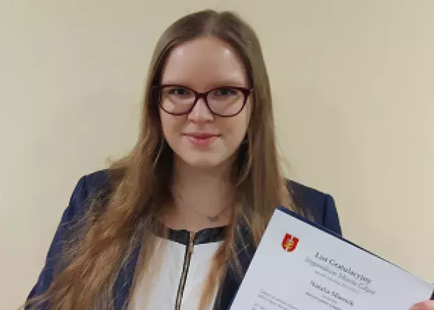 Stypendium prezydenta miasta Gdyni dla absolwentki WOiG