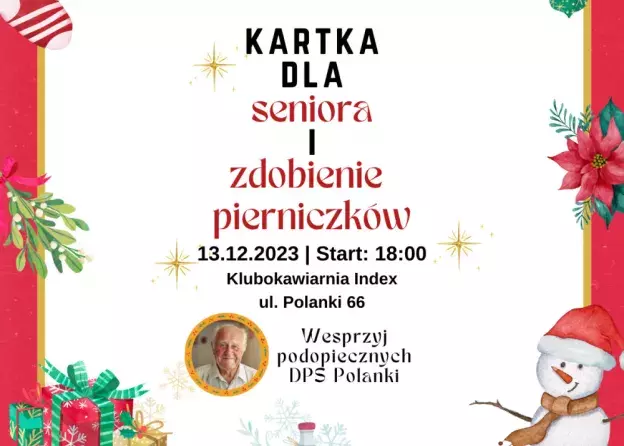 Spotkanie świąteczne - Kartki świąteczne dla seniorów z DPS Polanki