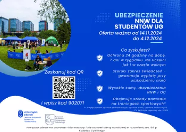 Bezpieczny Student – Ubezpieczenie NNW i OC na rok 2024/2025!