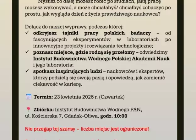 Wyjście do IBW PAN dla studentów Oceanografii i Geologii
