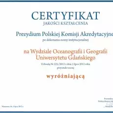 Certyfikat Polskiej Komisji Akredytacyjnej